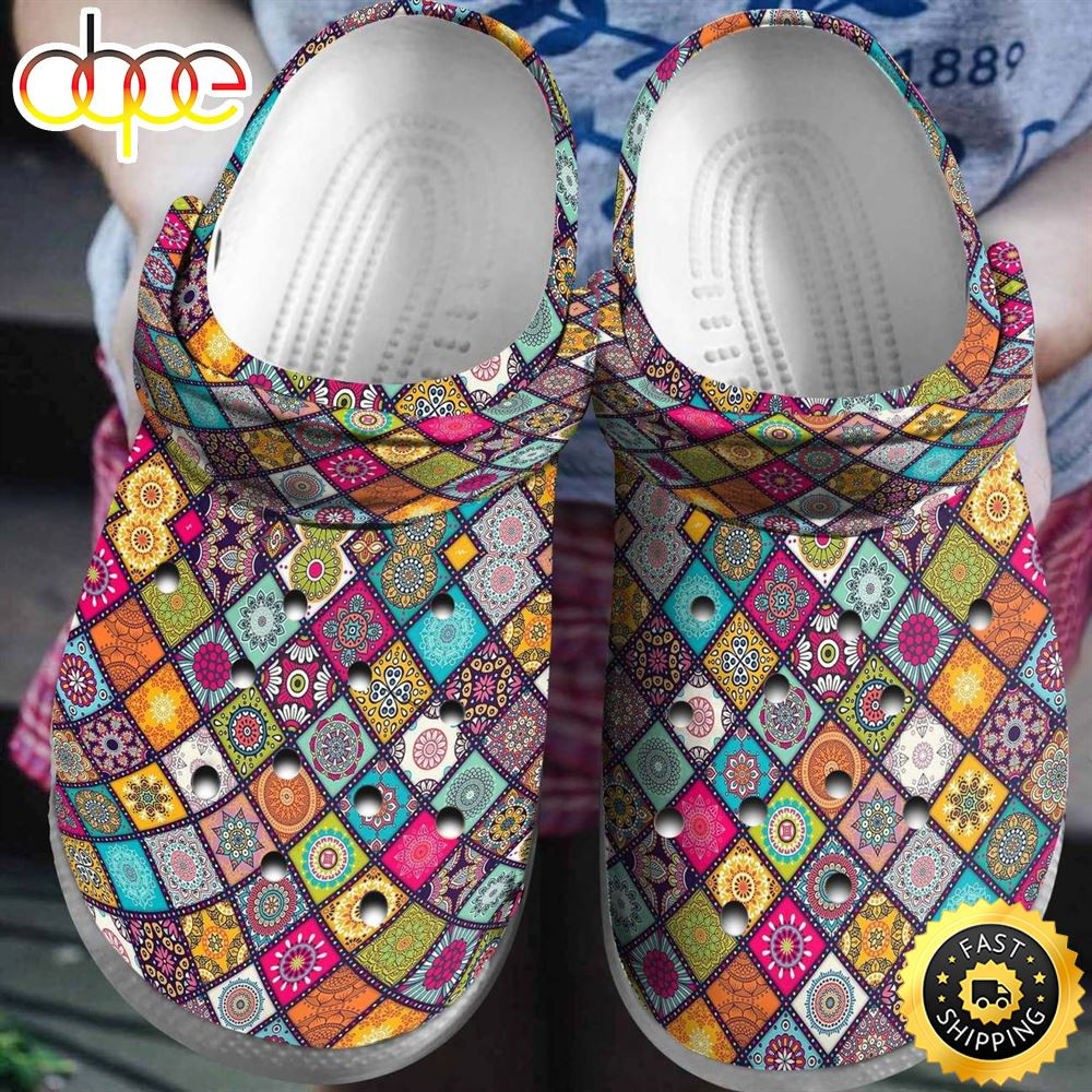 Hippie Crocs Comfortablefashion Style Comfortable For Women Men Hippie Pattern.jpg