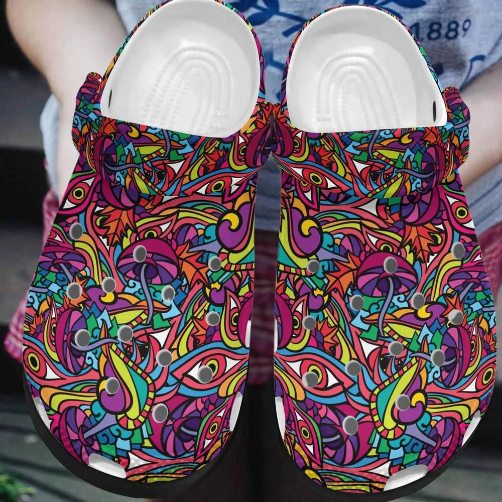 Hippie Crocs Comfortablefashion Style Comfortable For Women Men Hippie Seamless Pattern.jpg