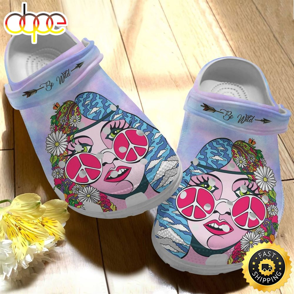 Hippie Crocs Fashionstyle Comfortable For Women Men Peace Seekers.jpg