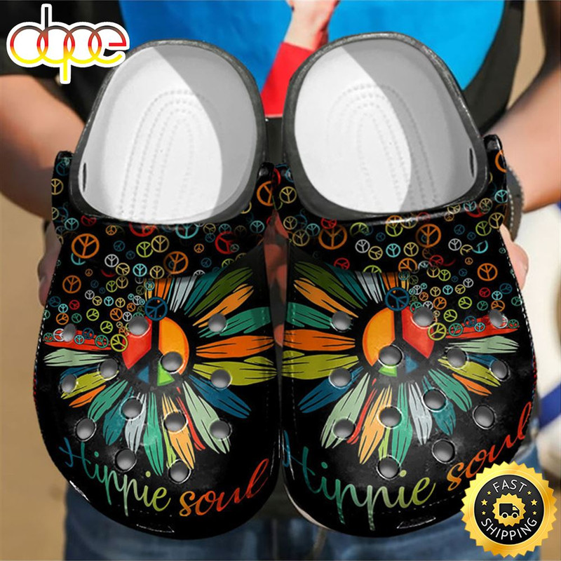 Hippie Soul Sunflower Shoes Clog Shoess Clogs Gifts for Birthday Holiday.jpg