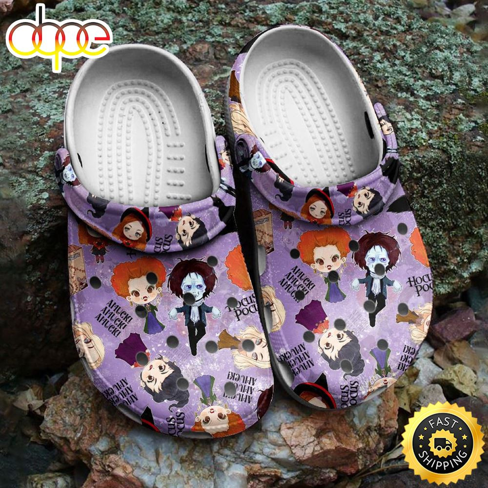 Hocus Pocus Crocs Amuck Amuck Tie Dye Classic Clogs Shoes.jpg