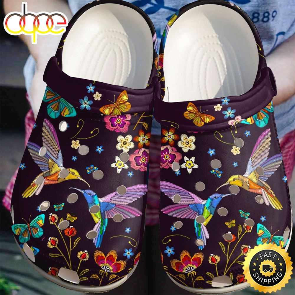 Humming bird In Magical Hippie World Clog Shoess Clogs Shoes.jpg