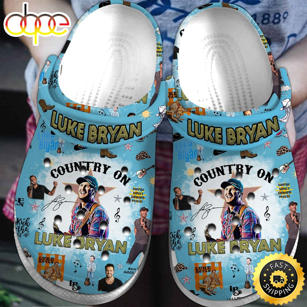 Luke Bryan Music Crocs Crocband Clogs Shoes Comfortable For Men Women and Kids.jpg