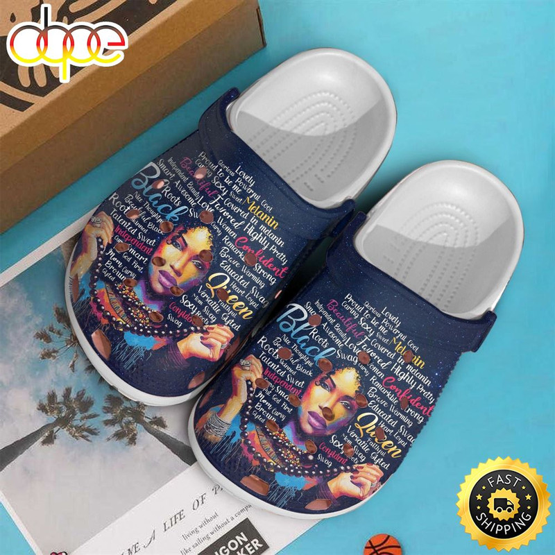 Melanin Queen Black Women Shoes Clogs.jpg