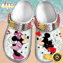 mickey mouse 3d comfortable for mens and womens classic water clog shoes