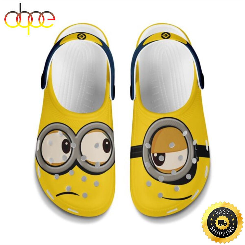 Minions Goggles Full Print Yellow Blue Disney Graphic Cartoon Crocs Shoes.jpg