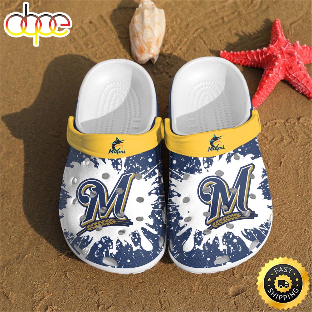 MLB Football Sports Logo Milwaukee Brewers Crocs Clog Shoes.jpg