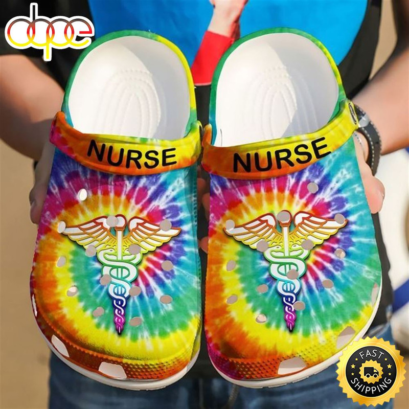 Nurse Hippie Crocs Crocband Clog Comfortable For Mens Womens Classic Clog Water Shoes.jpg