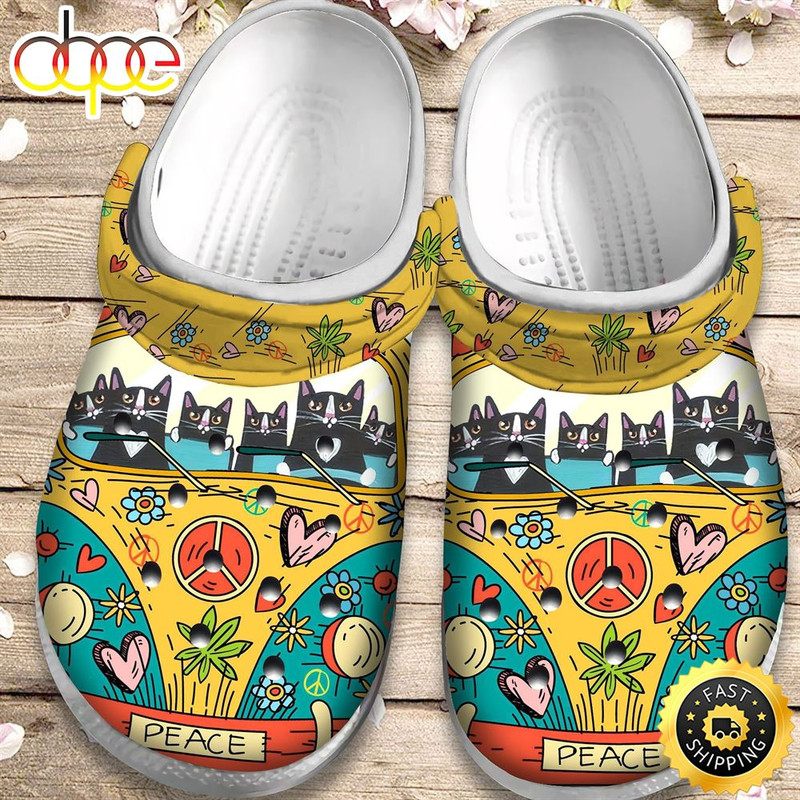 Peace Hippie Crocs Crocbland Clog Birthday Gift For Boy Girl Daughter Son Crocs.jpg