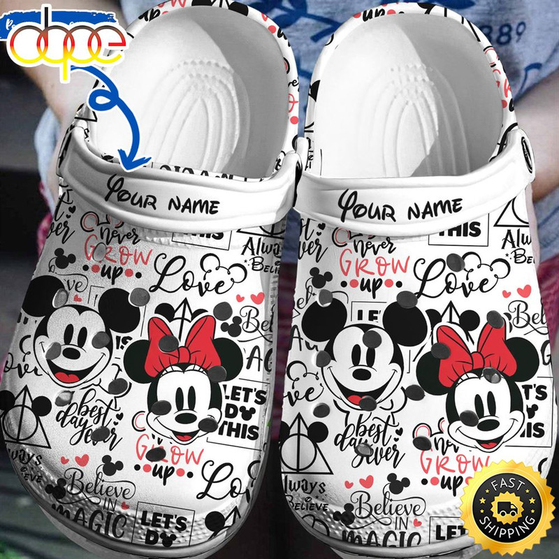 Personalized Disney Memories Mickey Minnie Crocs 3d Clog Shoes.jpg