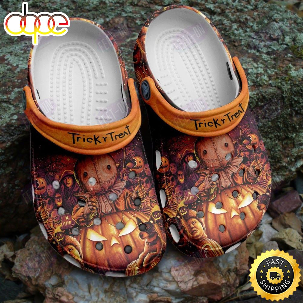 Pumpkin Trick R Treat Sam Horror Movies Halloween Crocs Classic Clogs Shoes.jpg