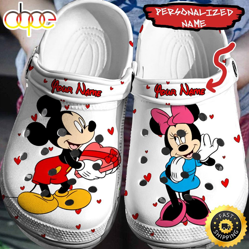 Signature Disney Personalized Mickey Minnie Crocs 3d Clog Shoes.jpg