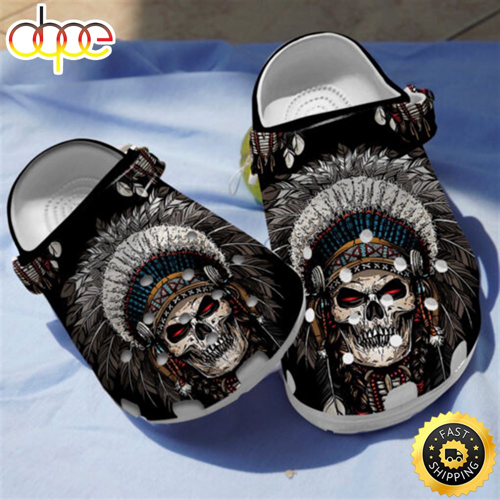 Skull Native American Skull Crocs Shoes.jpg