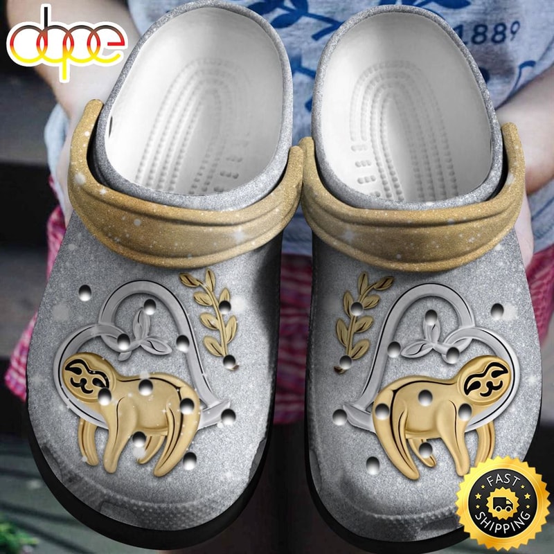 Sloth Jewelry Heart Tree Birthday Gift For Woman Girl Mother Daughter Crocs Clog Shoes.jpg