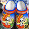 Snoopy Leaf &amp Star Pattern Crocs Classic Clogs Shoes In Red &amp Blue.jpg