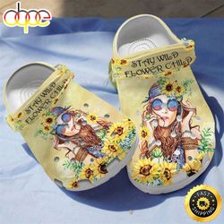 sunflower hippie girl shoes clog shoess clogs gifts for women girls