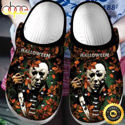 the night he come home michael myers horror movie halloween clogs shoes