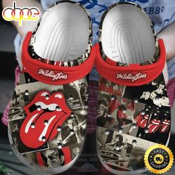 the rollings stones rock band crocs clogs comfortable crocband shoes for men women