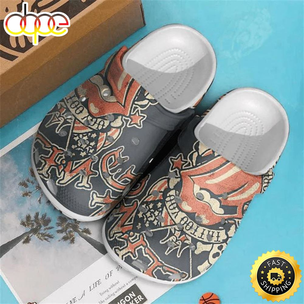 The Rollings Stones Rock Band Crocs Clogs Shoes Crocband Comfortable For Men Women.jpg