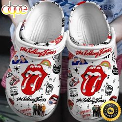 the rollings stones rock band crocs comfortable crocband clogs shoes for men women