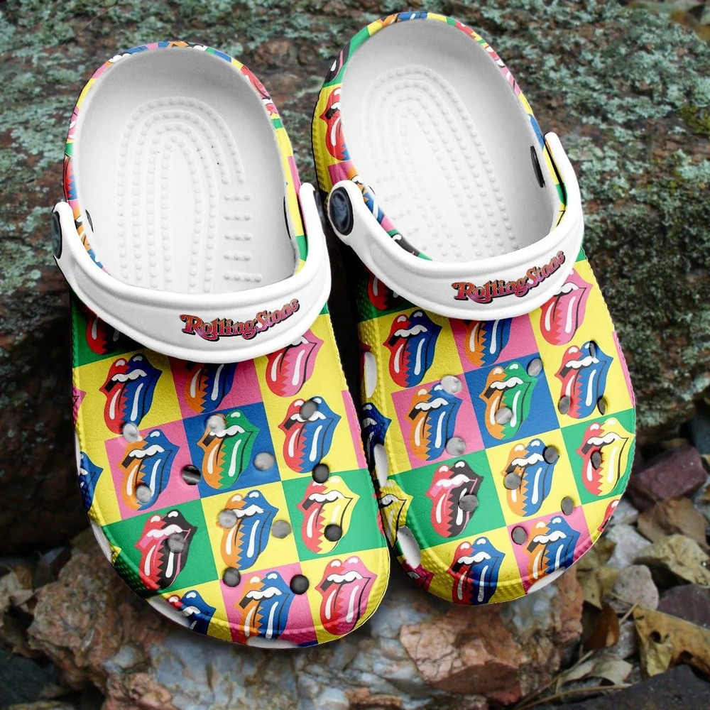 The Rollings Stones Rock Band Crocs Crocband Clogs Shoes Comfortable For Men Women.jpg