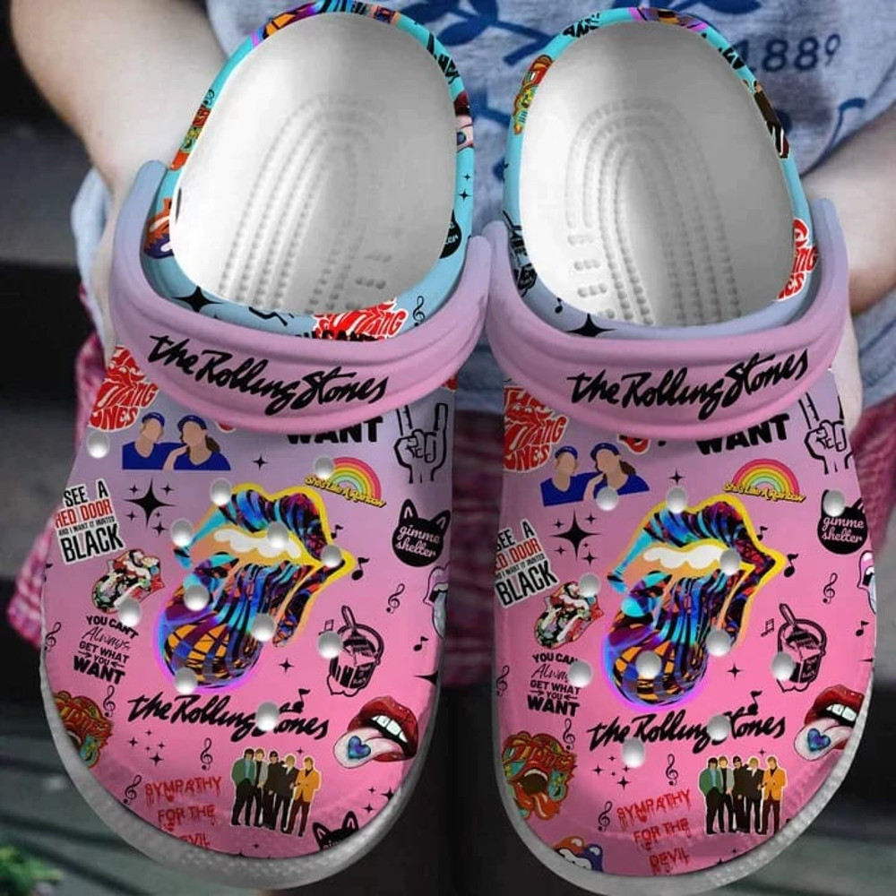 The Rollings Stones Rock Band Crocs Shoes Comfortable Crocband Clogs For Men Women.jpg