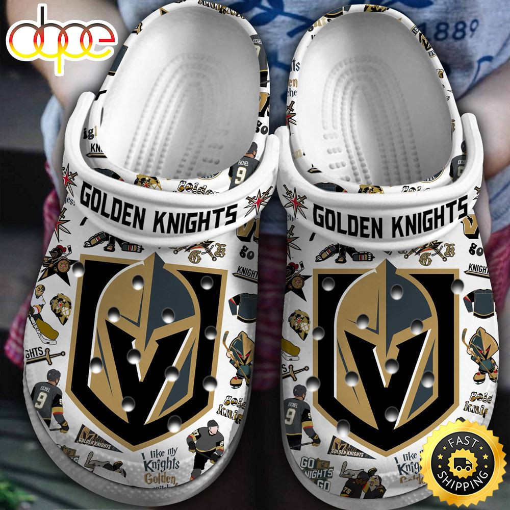 Vegas Golden Knights NHL Ice hockey Sport Crocs Crocband Clogs Shoes Com.jpg
