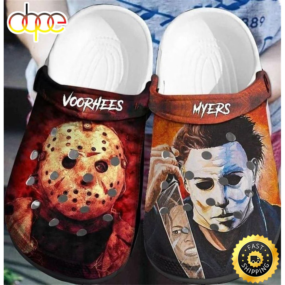 Voorhees Myers Horror Movies Halloween Crocs Classic Clogs Shoes.jpg