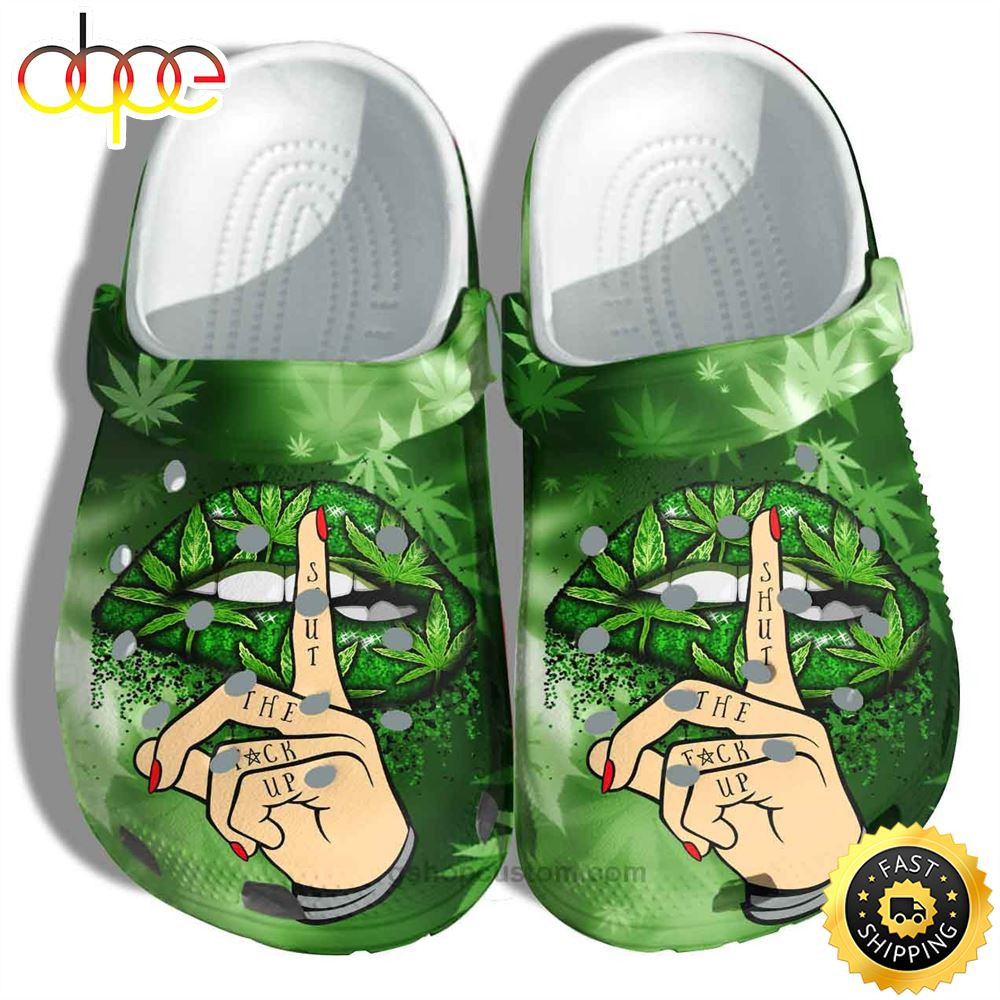 Weed Lip Smoke Clog Shoes.jpg