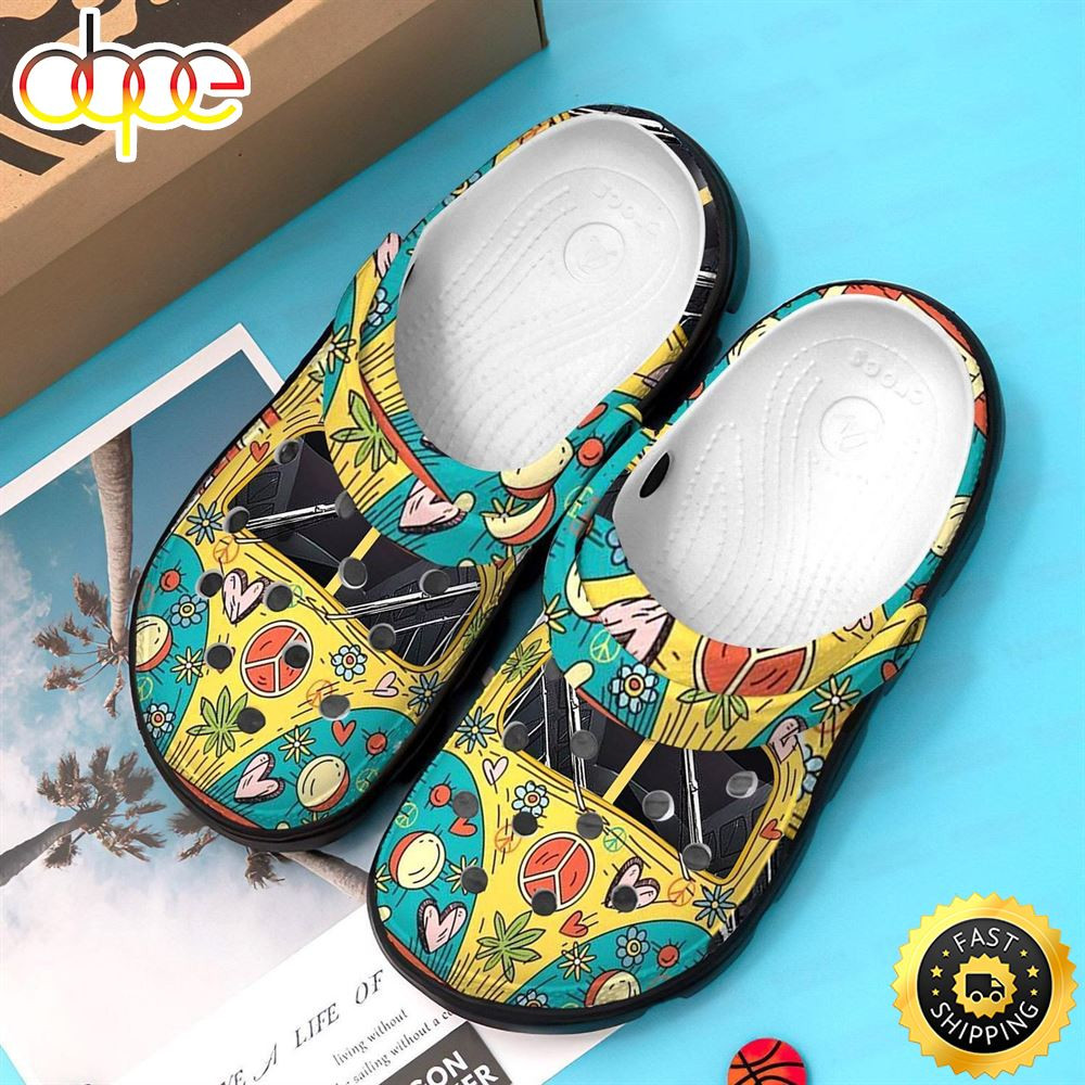 Yellow Hippie Car Clog Shoess Shoes Clog Shoesbland Clogs Gifts For Kids Children.jpg