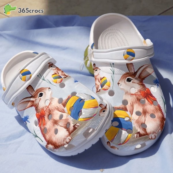 Adore Rabbit Volleyball With Rabbit Gift For Lover Rubber clog Shoes Comfy Footwear - 365crocs.jpg