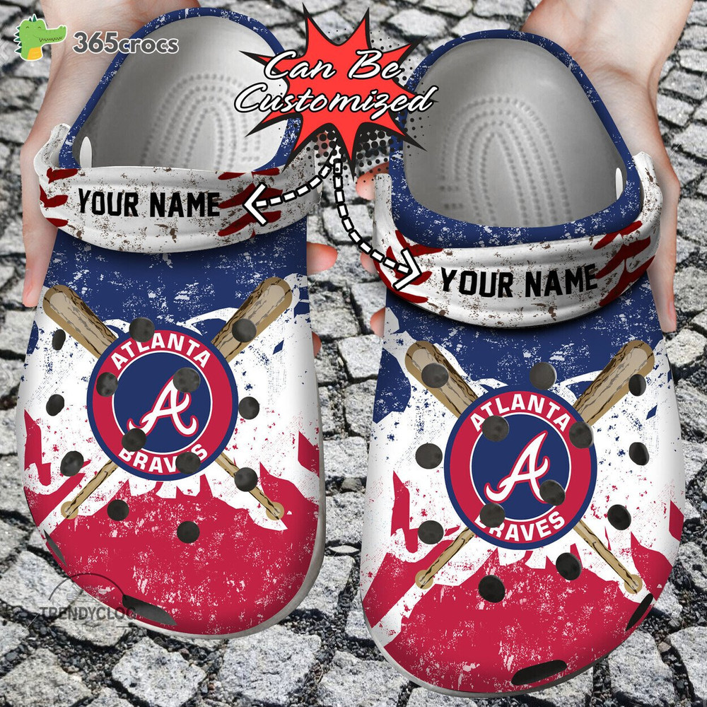 Atlanta Braves Baseball Personalized Watercolor New Clog Shoes - 365crocs.jpg