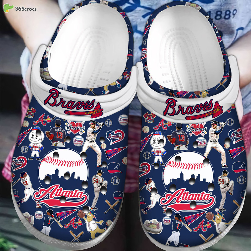 Atlanta Braves MLB Sporty Theme Comfortable Unique Build Crocs Clogs Collection - 365crocs.jpg