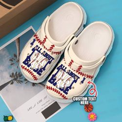 baseball - baseball personalized all about clog crocs shoes for men and women
