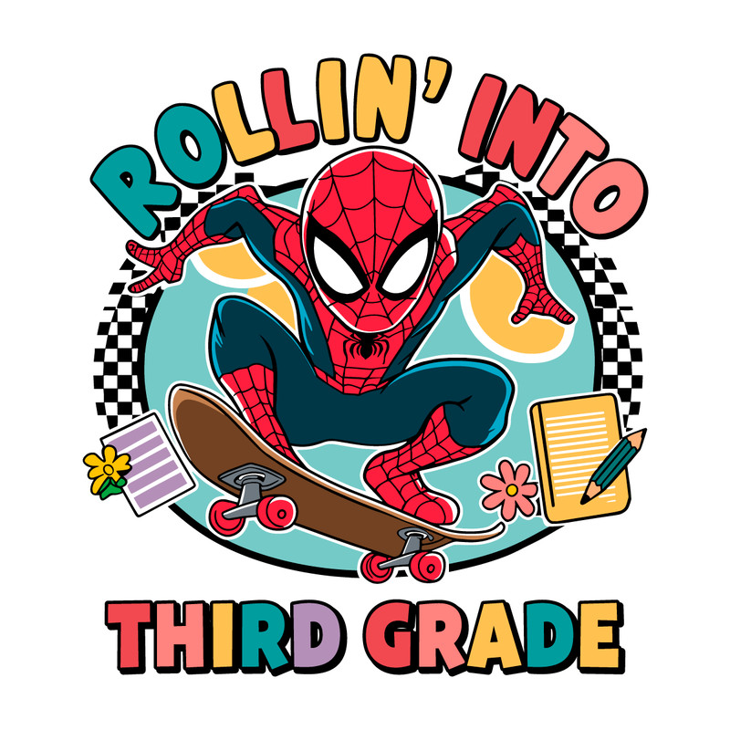 Third-Grade-Superhero-Rollin'-Into-School-1st-Day-Of-School-1207242013.png