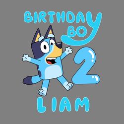 personalized bluey birthday boy svg digital download files