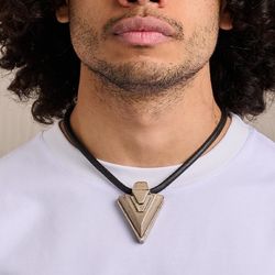 Men's Stone Statement Pendant Necklace / Gift Necklaces For Men / Jewelry For Him