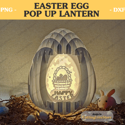 Easter egg Pop up lantern | 3D easter egg | Paper lantern svg | Cricut svg