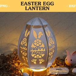 Easter egg lantern | Bunny lantern svg | Paper lantern template | Cricut svg