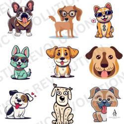 Funny Dog Clipart ,Funny Dog Tumbler Wrap,Dog Mug ,Cartoon Dog ,Cute Dog Clipart,Cartoon Dog Clipart, Funny Puppy , Dog