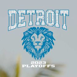 Detroit Lions Football Player Name 2023 Playoffs Svg File
