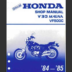 Honda Magna 1984, V30 Magna VF500C, V30 Magna VF500C 1984 Manual
