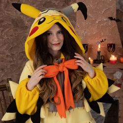 Custom Pikachu Mimikyu Pokemon inspired kigurumi (adult onesie, pajama)