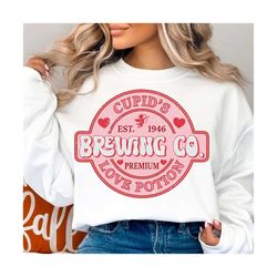 cupids brewing company png, valentines sublimation design, valentines day png, love png, cupid png, retro valentine png,