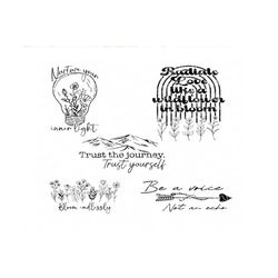 self love png wall art svg bundle boho clipart cricut cut file boho rainbow sublimation digital download interior art p