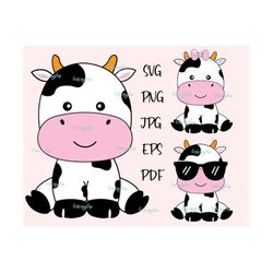 cute cow svg, baby cow svg, cow svg, cow print svg, kid farm, boy girls cow. cow birthday, little cowboy birthday, svg, png, dxf, cut file