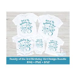 elsa birthday girl 3rd birthday family designs family of birthday girl mom dad brother sister instant download digital design svg png dxf