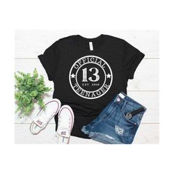 13 official teenager svg, 13th birthday girl svg, official teenager 13th birthday svg, thirteen years old girl svg, birthday girl svg