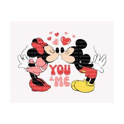 you and me svg, mouse kiss svg, funny valentine's day, honey moon holiday svg, valentine's day, retro valentines svg, mouse couple svg file