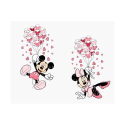 bundle happy valentine's day svg, valentine's day svg, bundle couple mouse love svg, couple heart svg, lover svg, mouse balloons valentines